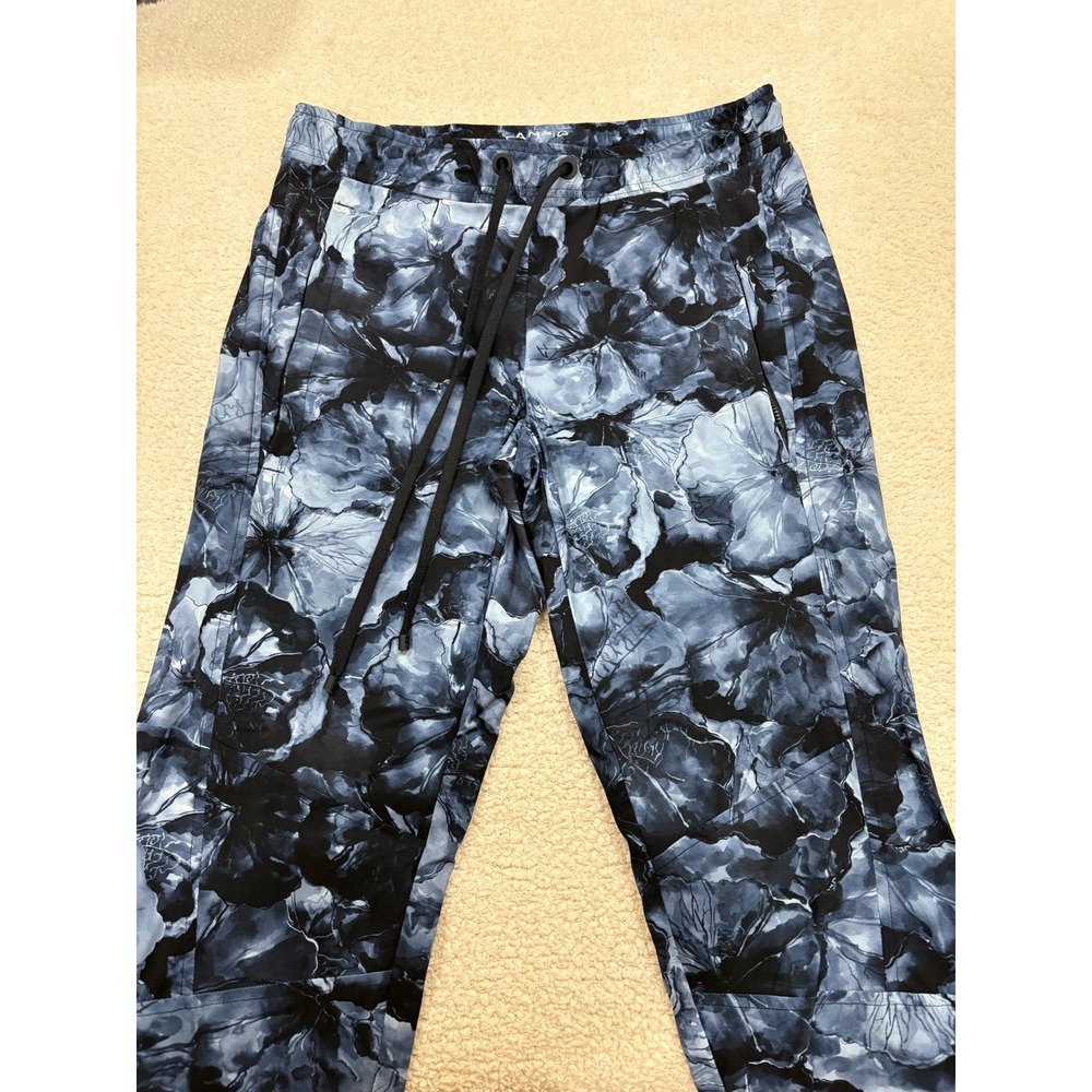 Cambio Jorden Jogger Floral Print Athletic Stretch Legging Blue Navy Size 6 - Picture 5 of 12